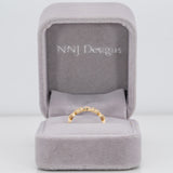 14K yellow gold diamond band
