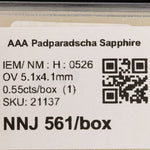 0.55 carat natural Ceylon padparadscha sapphire oval 5.1x4.1mm loose gemstone – view 2