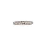 14K white gold natural diamond band ring, minimalist stackable
