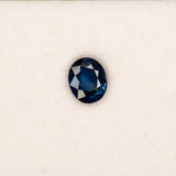 1.38 carat natural blue sapphire, oval 7.9x6mm loose gemstone