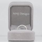 10K white gold diamond estate band