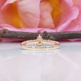 Margaux | Diamond Band with 8 Earth-Mined Diamonds in Solid 14K Yellow Gold – Classic Diamond Band