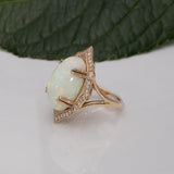 14K yellow gold ethiopian opal ring