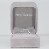 14K white gold purple spinel ring with diamond accents