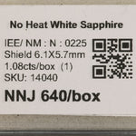 1.08 carat natural Ceylon white sapphire shield cut 6.1x5.7mm loose gemstone – view 2