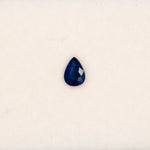 0.51 carat natural blue sapphire, pear 6.2x4.5mm loose gemstone