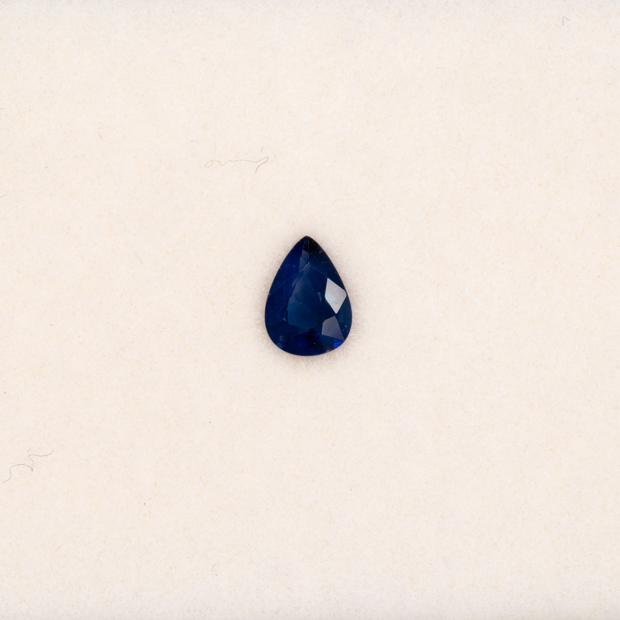 0.51 carat natural blue sapphire, pear 6.2x4.5mm loose gemstone