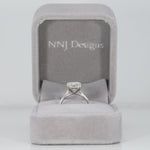 14K white gold lab grown diamond ring