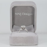 14K white gold lab grown diamond ring