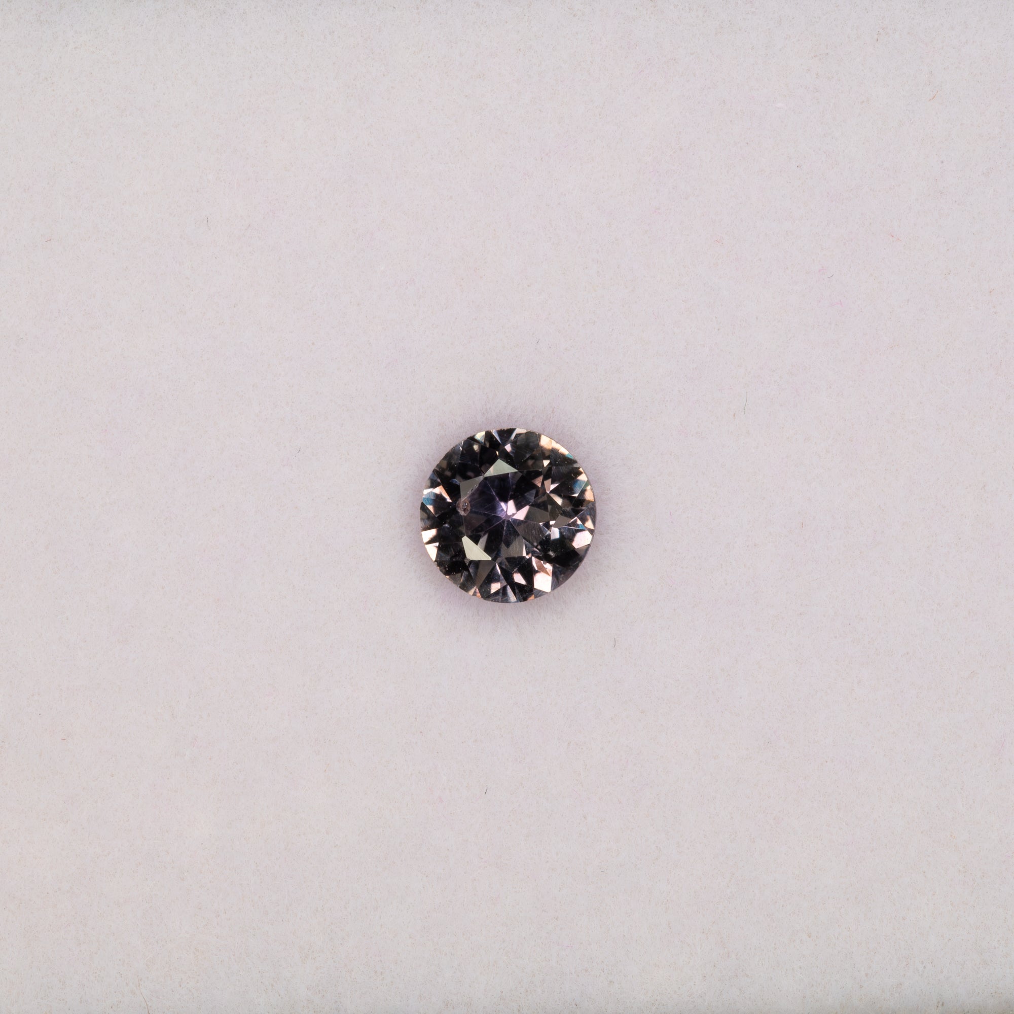 0.76 carat natural grey sapphire, round 5.4mm loose gemstone