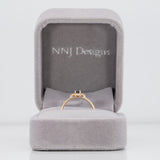 14K yellow gold black diamond ring