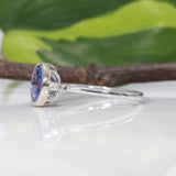 14K white gold tanzanite ring