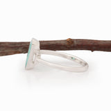 Ariana Solid 14k Gold Paraiba Color Afghan Tourmaline Ring with Natural Diamonds Accents