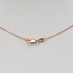 14K Rose Gold Swiss Blue Topaz Necklace