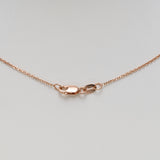 14K Rose Gold Swiss Blue Topaz Necklace