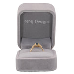 14K yellow gold Ceylon blue sapphire ring with diamond accents