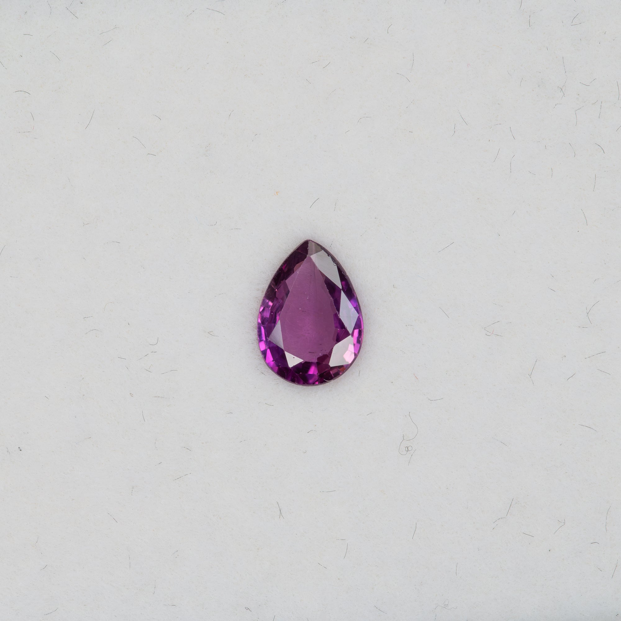 0.94 carat natural purple sapphire, pear 7x5mm loose gemstone