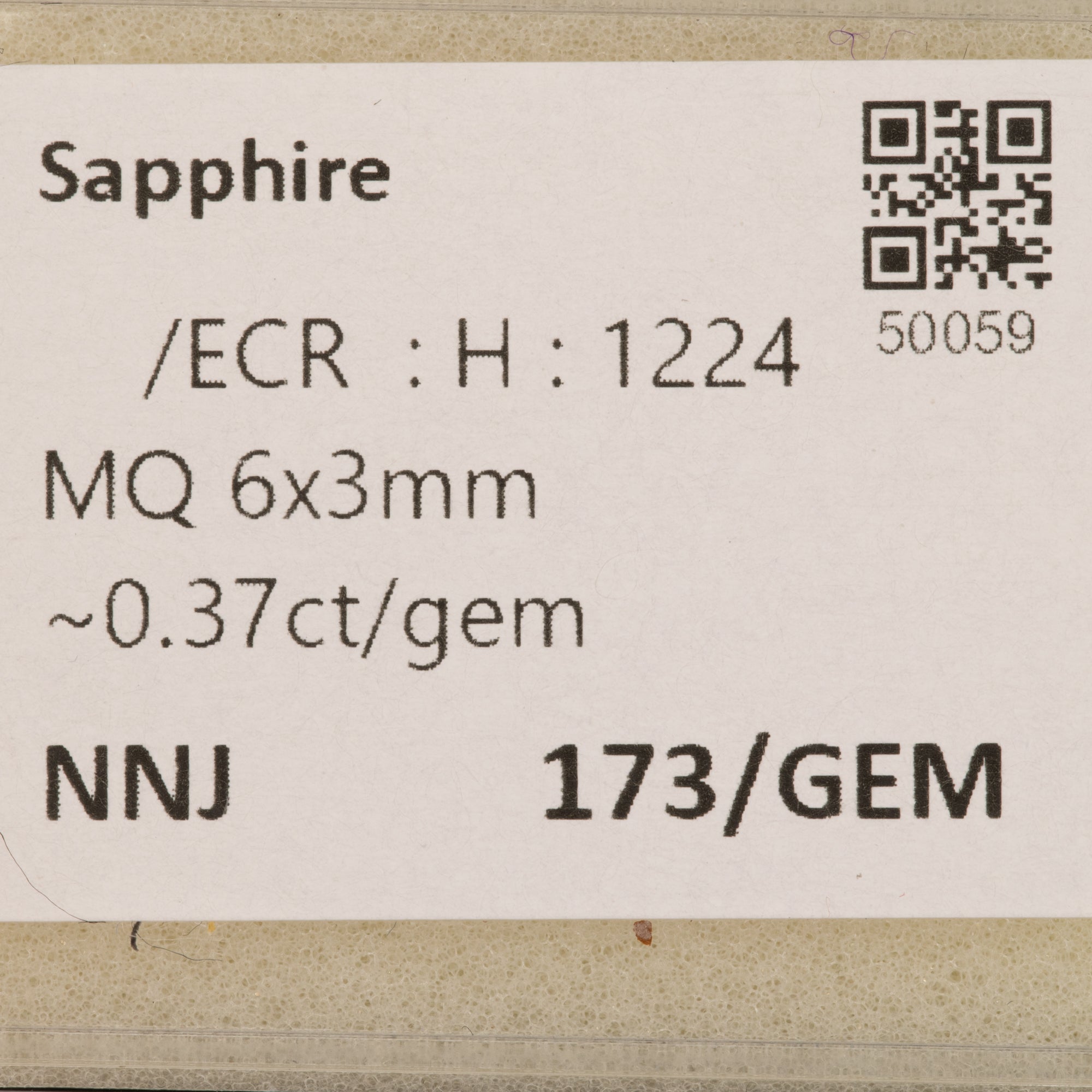0.25 carat natural blue sapphire marquise 6x3mm loose gemstone – view 2
