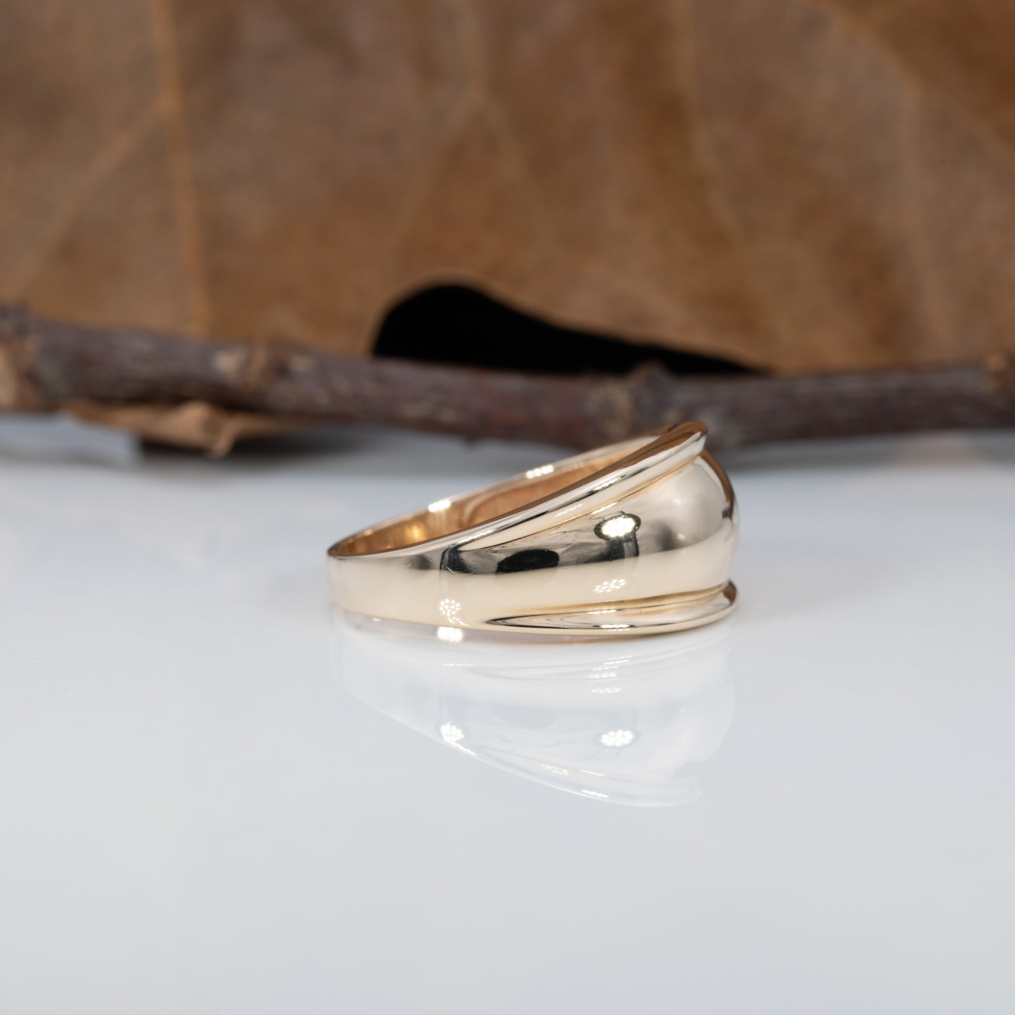 14K yellow gold diamond ring