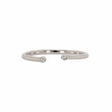14K White Gold Diamond Open Stackable Band
