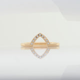 Minimalist Earth Mined Diamond Band in Solid 14K Gold – Delicate Stackable Ring