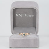 14K yellow gold alexandrite ring