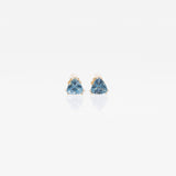14K yellow gold aquamarine earrings