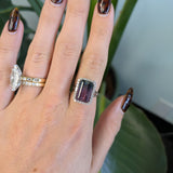 14K white gold bi-color tourmaline ring