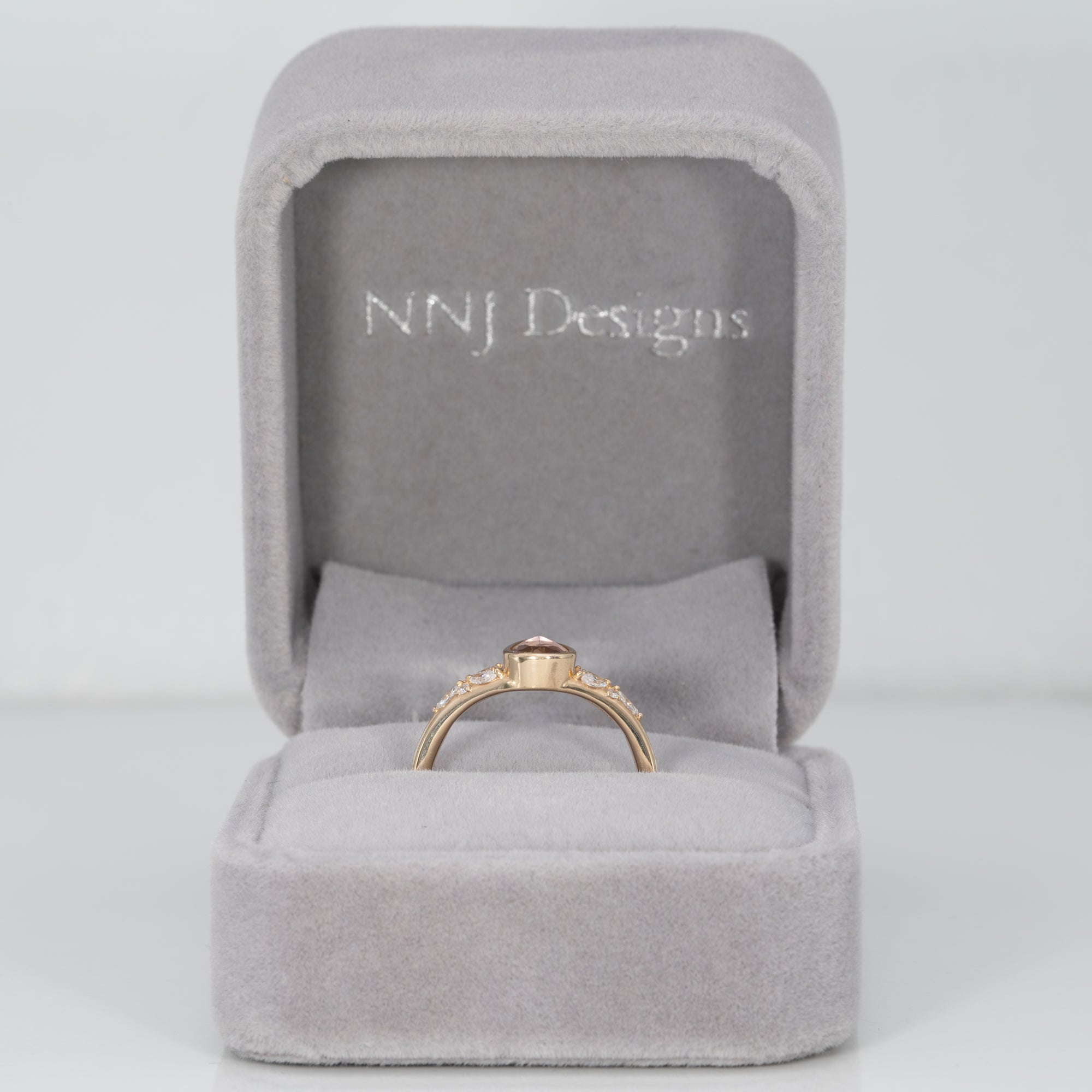 14K yellow gold imperial topaz ring
