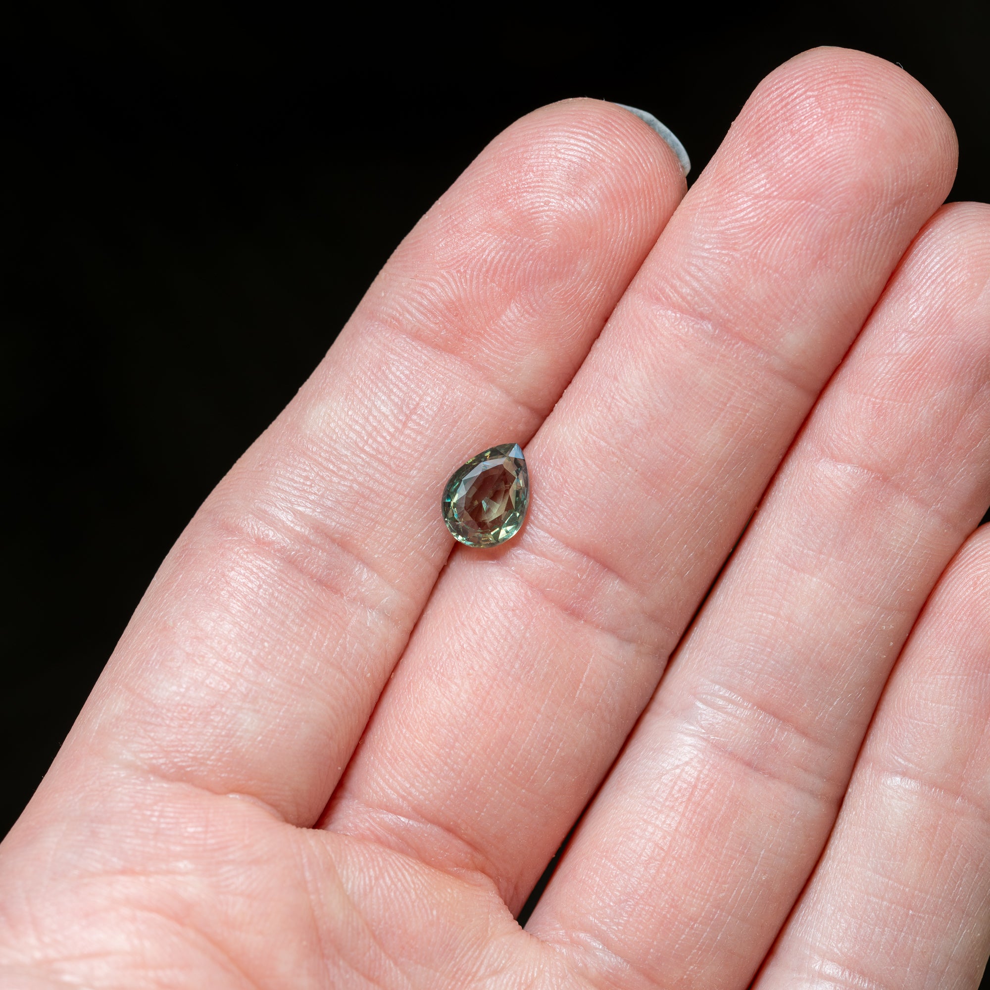 2.02 carat natural color-change alexandrite pear, 8.92x6.79mm untreated loose gemstone – view 2