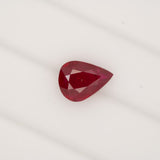 GIA Certified Premium Mozambique Ruby Pear 8.9x6.6mm 1.36-Carats – Loose Gemstone for Fine Jewelry