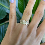 14K rose gold diamond band