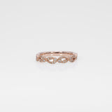 14K rose gold diamond band