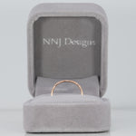 14K rose gold diamond band ring