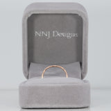 14K rose gold diamond band ring