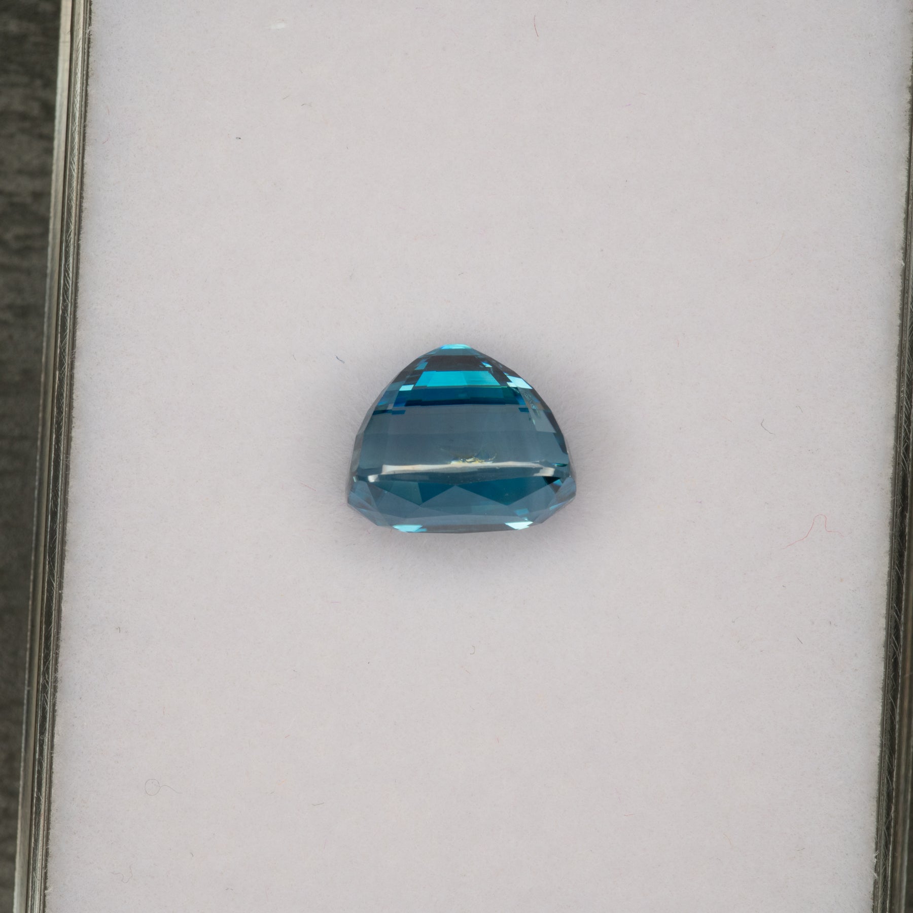 natural cambodian blue zircon cushion loose gemstone