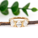 Maya 14K Yellow Gold Lab-Created Diamond Ring | Oval Shape 7x5mm