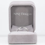 14K white gold diamond band