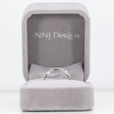 14K white gold diamond band