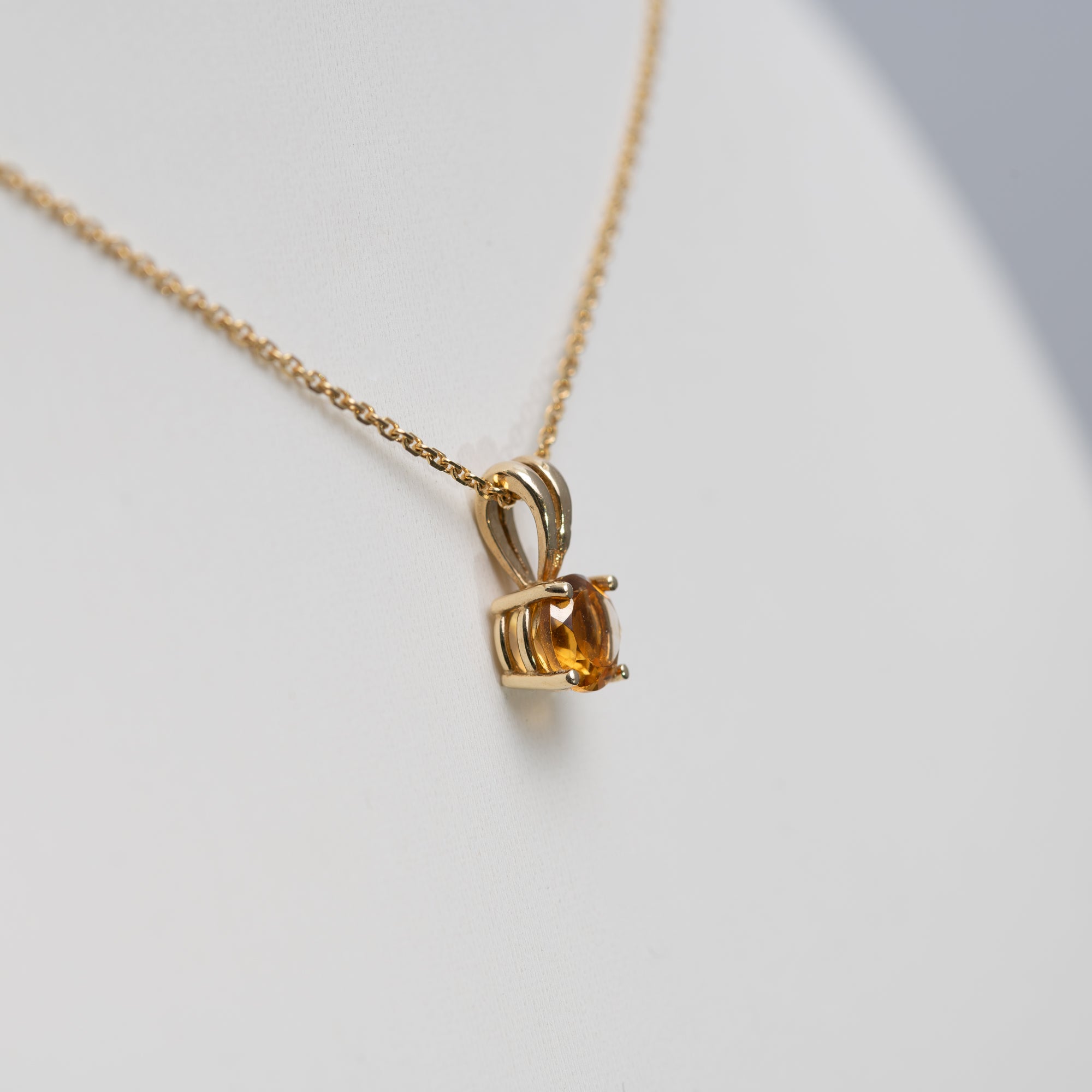 14K Yellow Gold Citrine Pendant