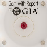 GIA Certified Burma Ruby Oval 6.7x6mm 1.57 Cts – Premium Investment-Grade Gemstone