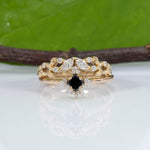 14K yellow gold diamond band