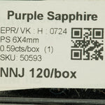 0.47 carat natural purple sapphire pear 6x4mm loose gemstone – view 4