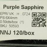 0.47 carat natural purple sapphire pear 6x4mm loose gemstone – view 4