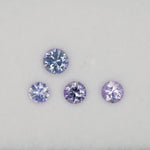 0.52 carat natural purple and pink sapphire, round 5mm loose gemstone