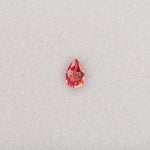 0.46 carat natural padparadscha sapphire, pear 6x4mm pink-orange loose gemstone