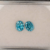 Natural Cambodian Blue Zircon Oval Shape 7.7x6x6mm 3.11ct Loose Gemstone