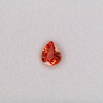1.13 carat natural padparadscha sapphire, pear 7.3x6mm pink-orange loose gemstone