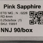 0.30 carat natural Ceylon pink sapphire round 4mm loose gemstone – view 3