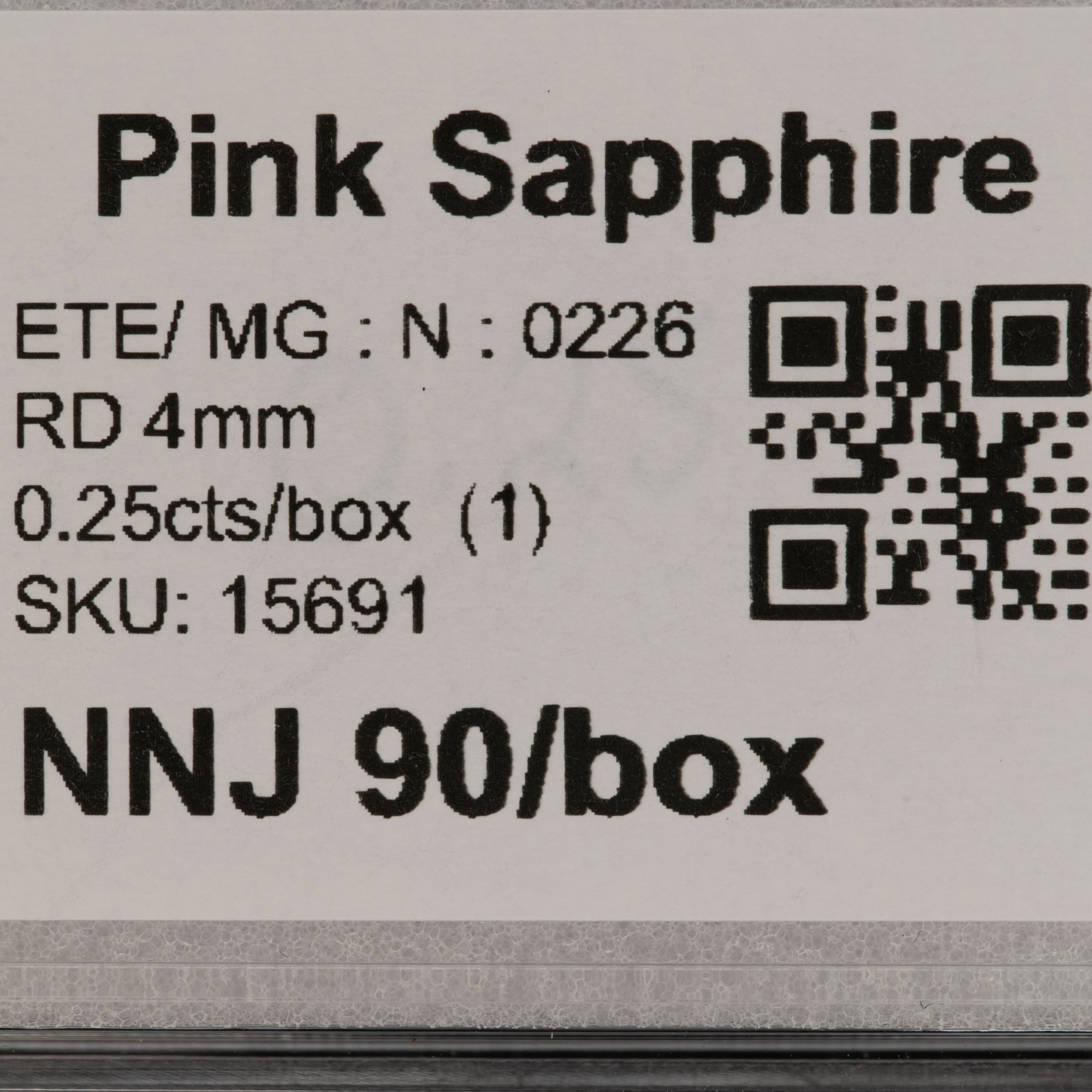 0.30 carat natural Ceylon pink sapphire round 4mm loose gemstone – view 3